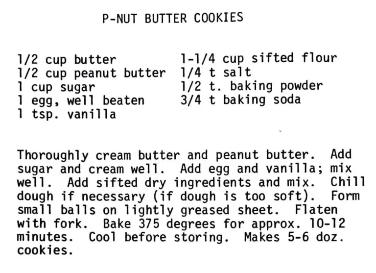 P-Nut Butter Cookies