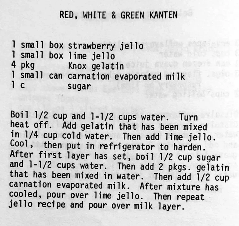 Red, White & Green Kanten