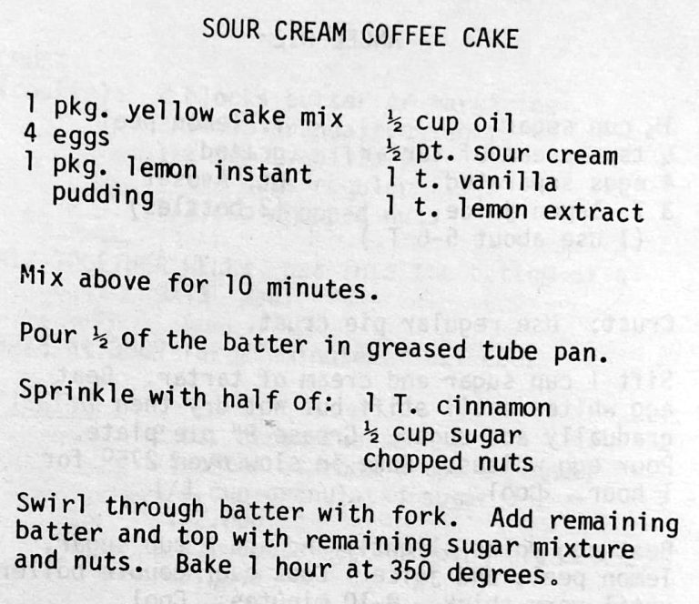 Sour Cream Coffee Cake