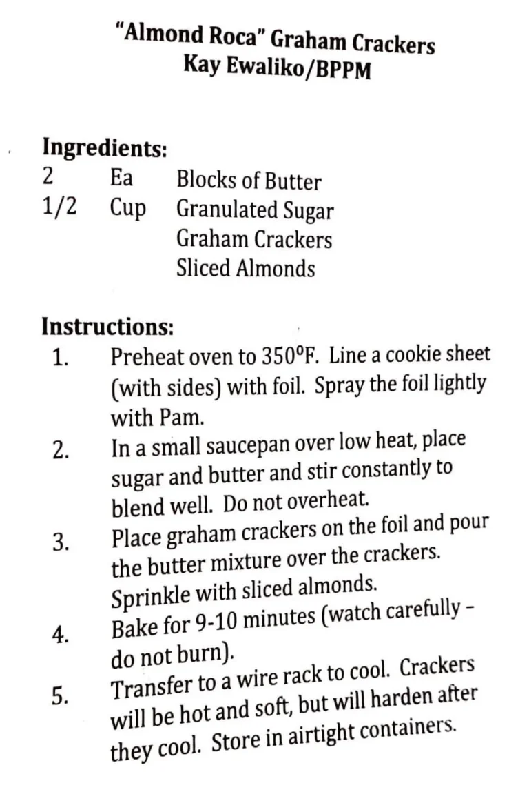 “Almond Roca” Graham Crackers