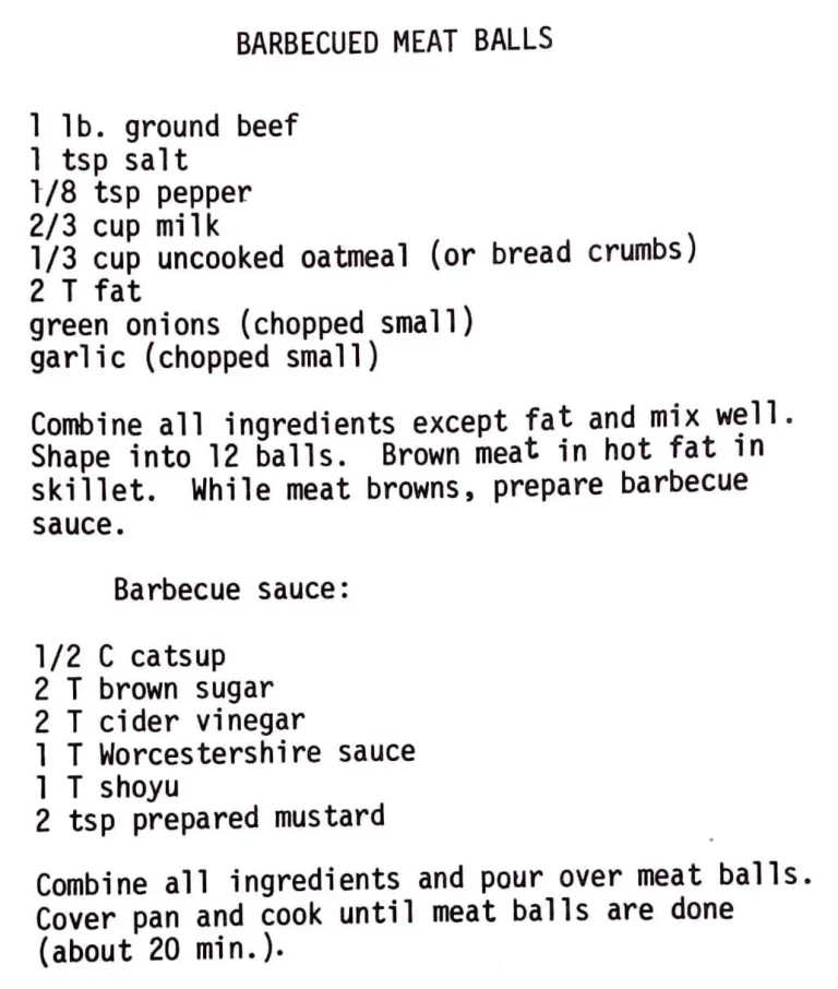 Barbecued Meat Balls