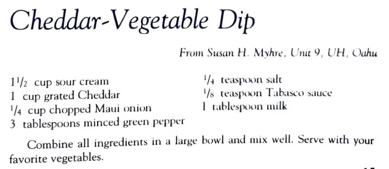 Cheddar-Vegetable Dip