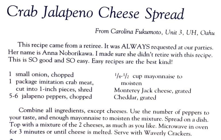 Crab Jalapeno Cheese Spread