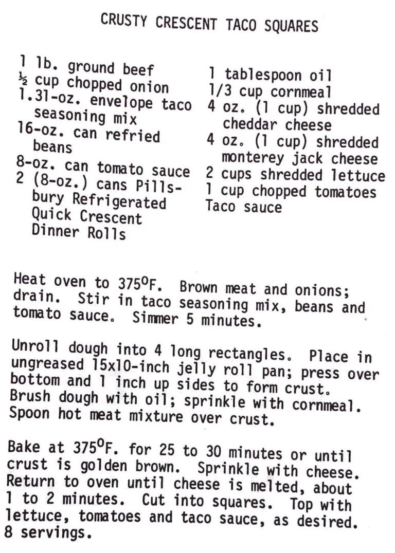 Crusty Crescent Taco Squares