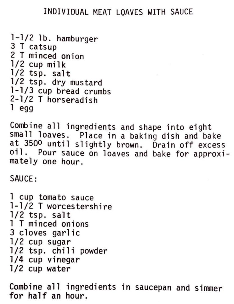 Individual Meat Loaves with Sauce