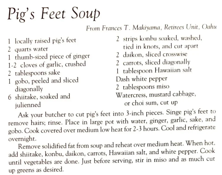 Pig’s Feet Soup