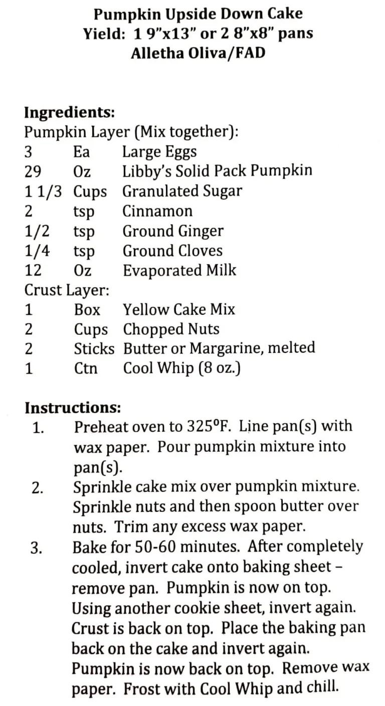 Pumpkin Upside Down Cake