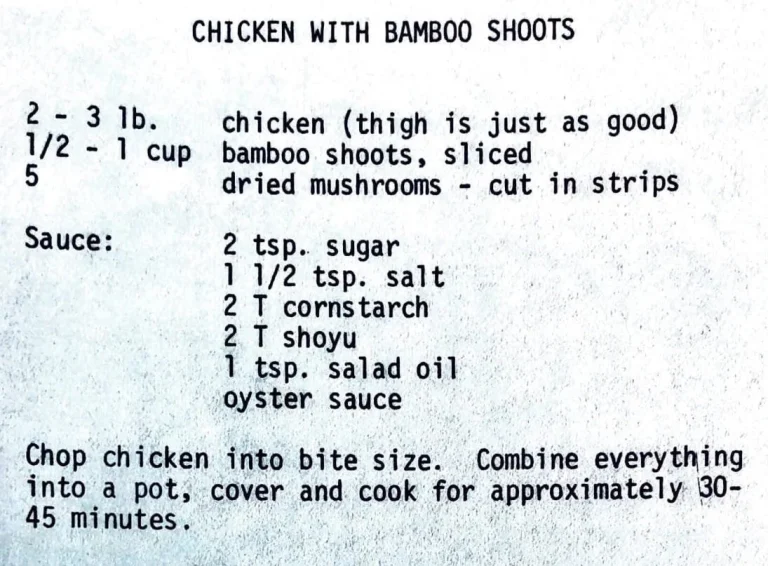 Chicken with Bamboo Shoots