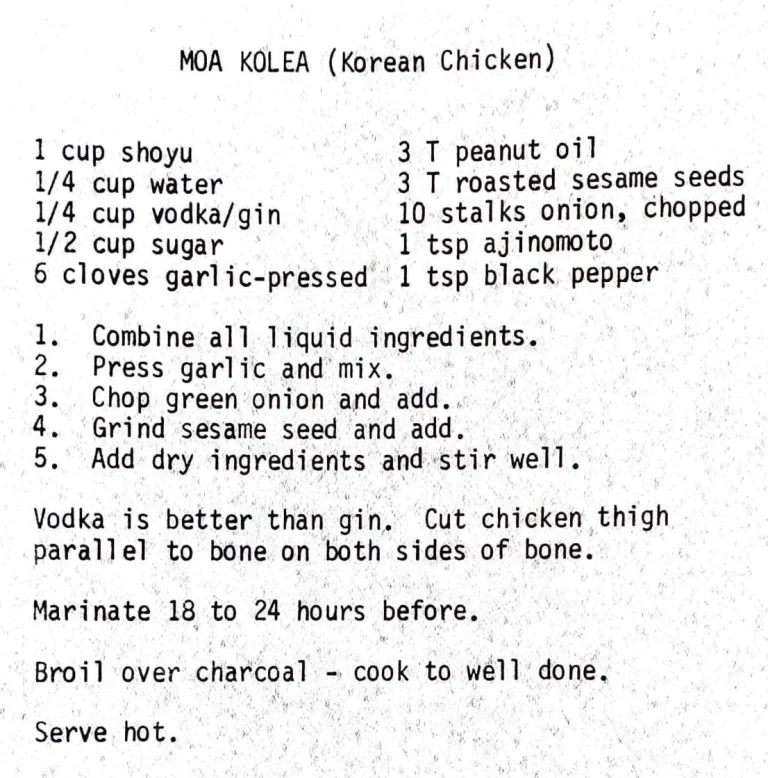 Moa Kolea (Korean Chicken)
