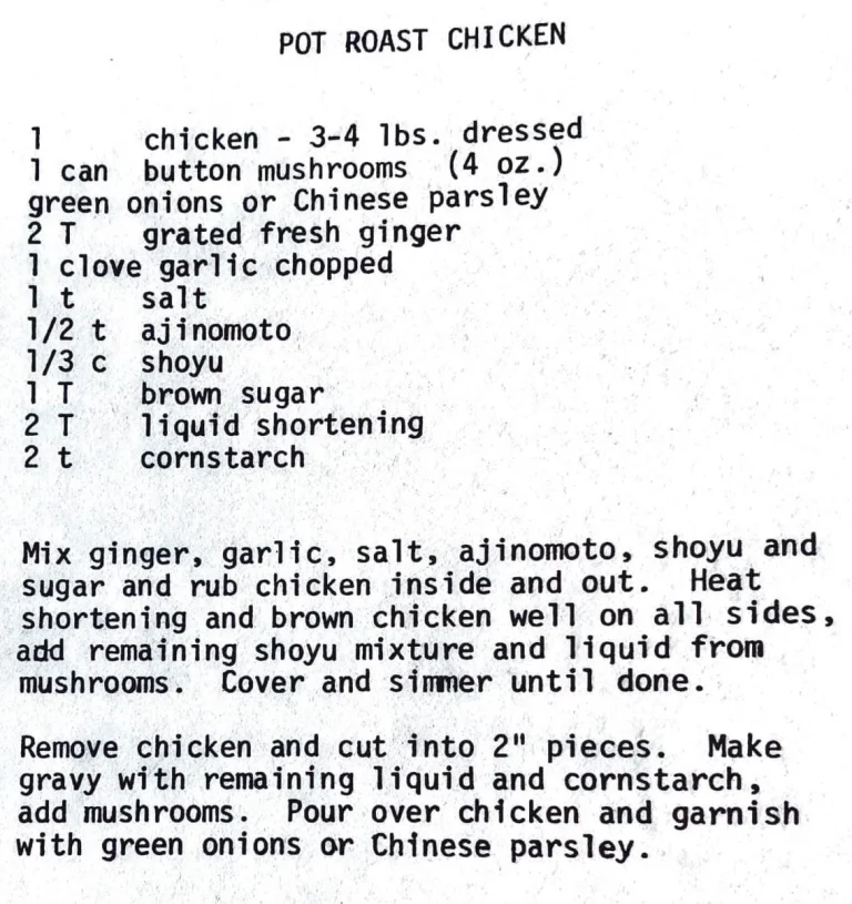 Pot Roast Chicken
