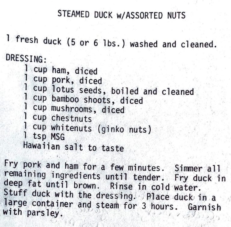 Steamed Duck w/ Assorted Nuts
