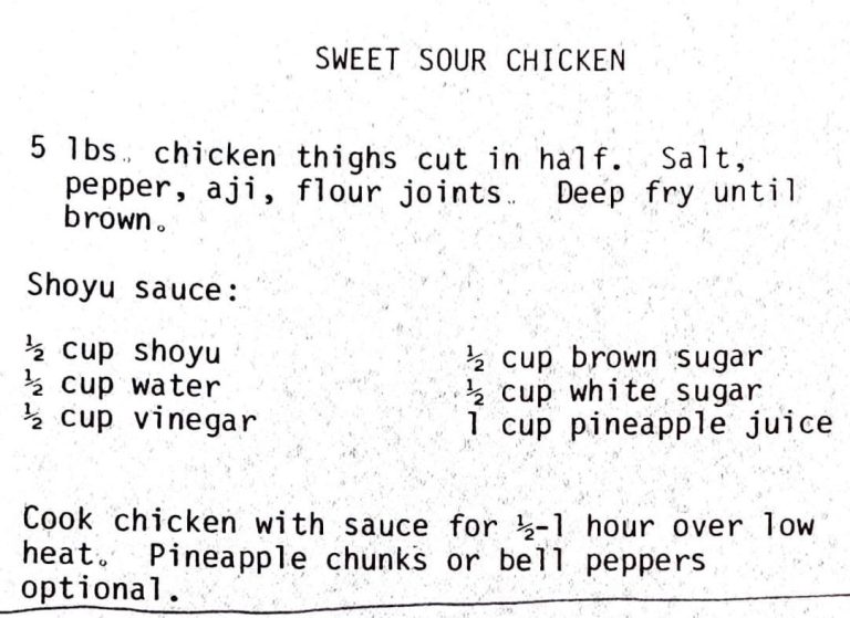 Sweet Sour Chicken