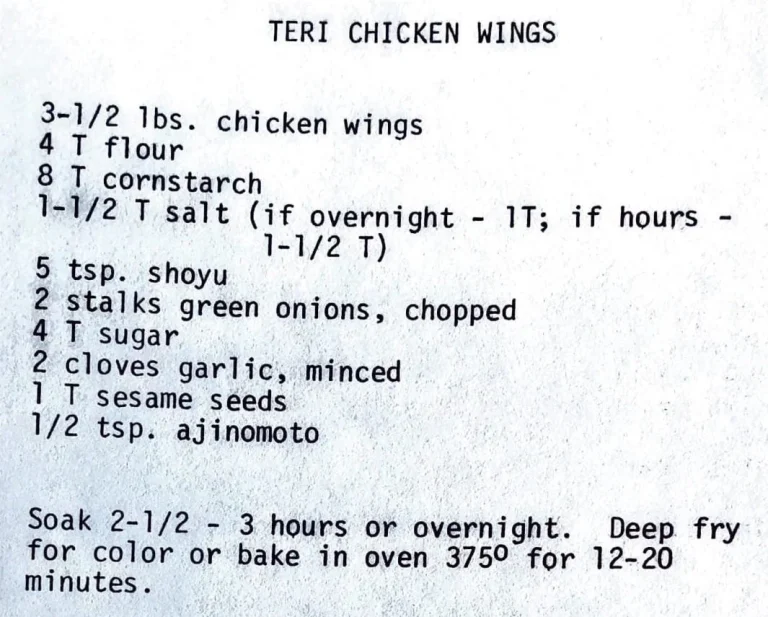 Teri Chicken Wings