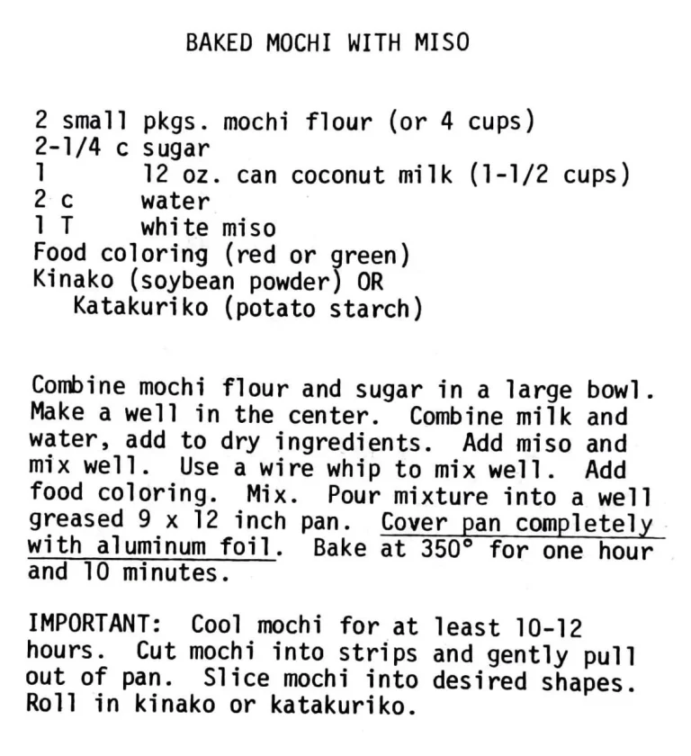 Baked Mochi with Miso