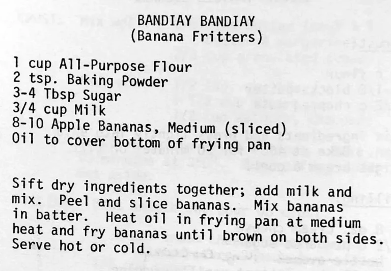 Bandiay Bandiay (Banana Fritters)