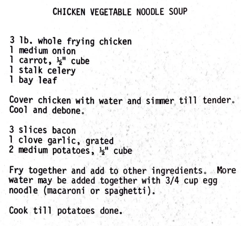 Chicken Vegetable Noodle Soup