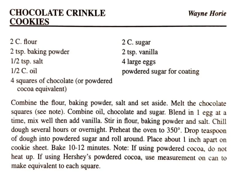 Chocolate Crinkle Cookies