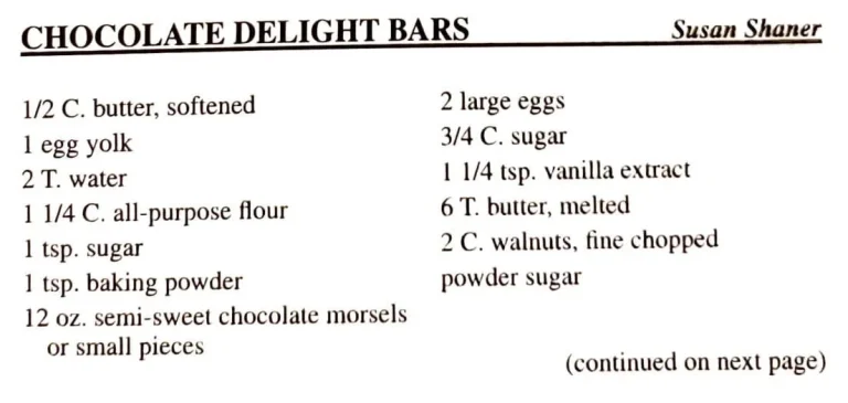 Chocolate Delight Bars