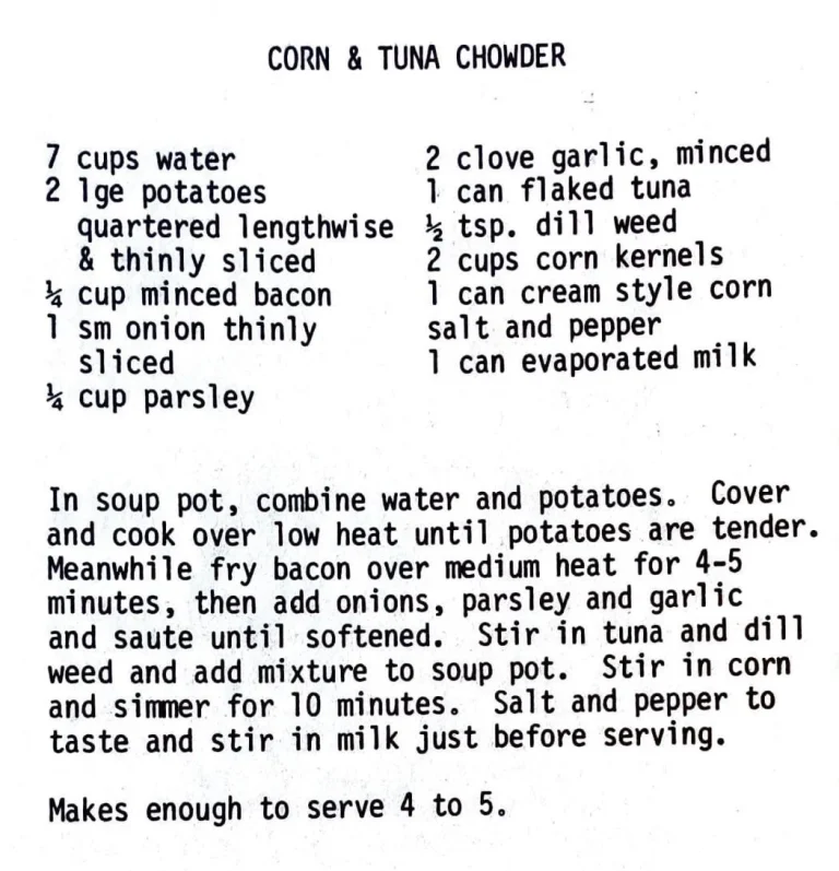 Corn & Tuna Chowder