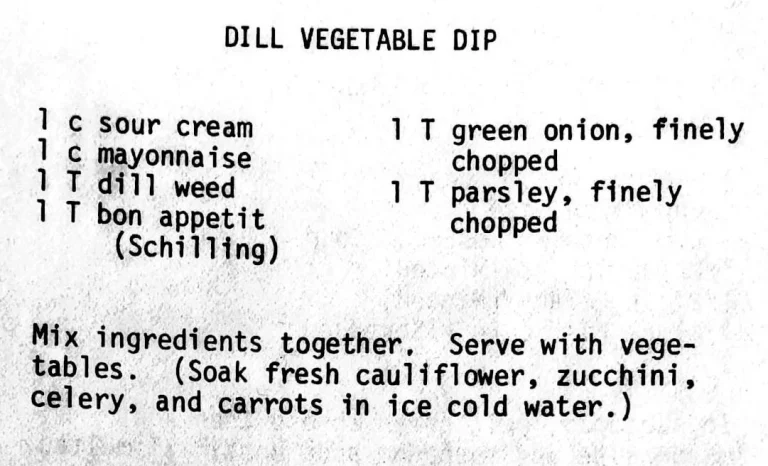 Dill Vegetable Dip
