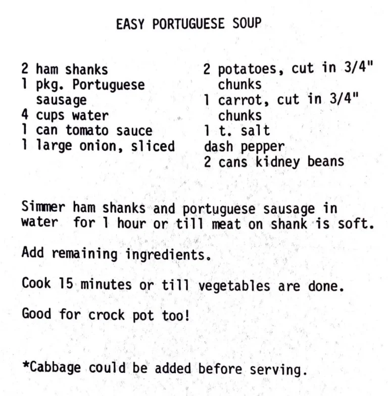 Easy Portuguese Soup