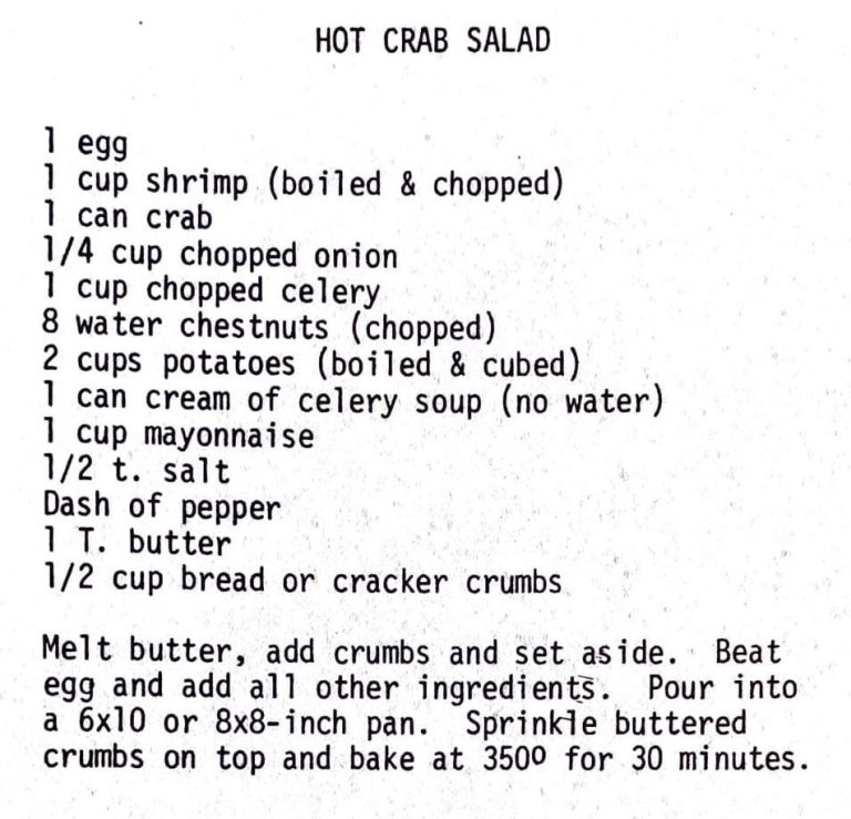 Hot Crab Salad