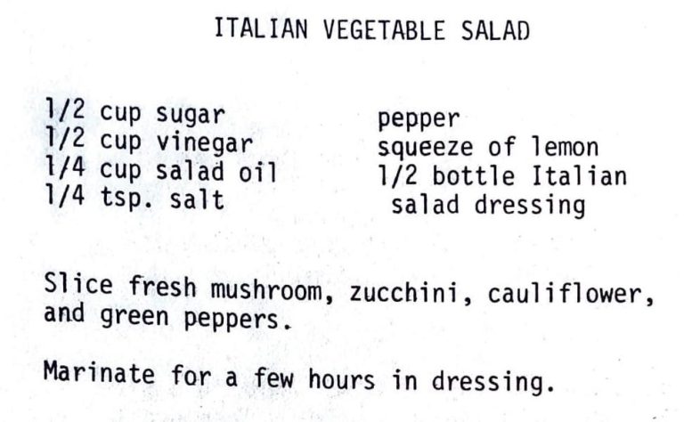 Italian Vegetable Salad