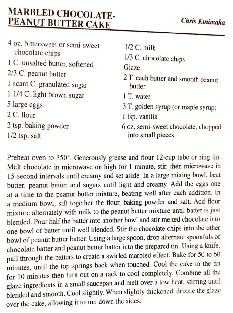 Marbled Chocolate-Peanut Butter Cake