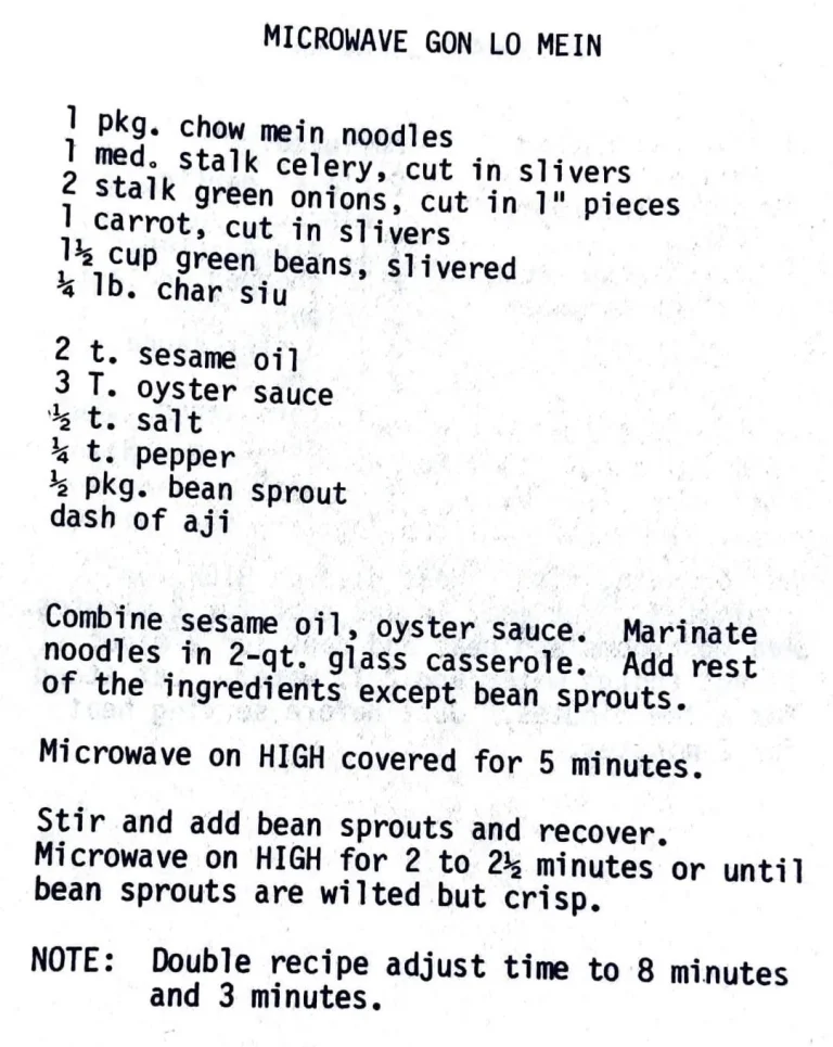 Microwave Gon Lo Mein