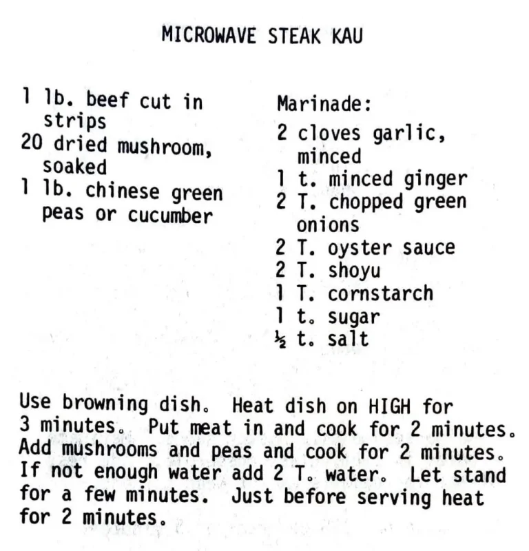 Microwave Steak Kau