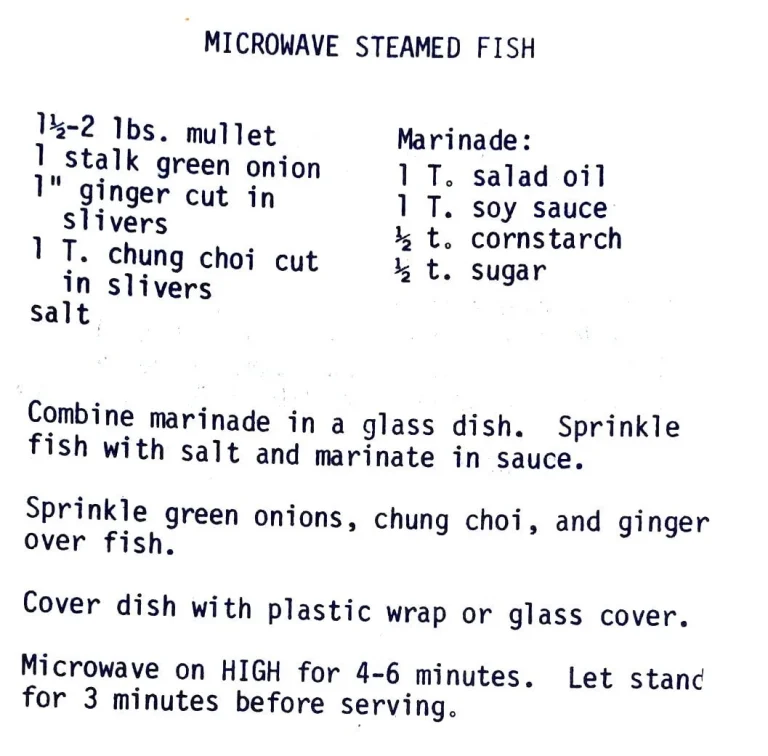 Microwave Steamed Fish