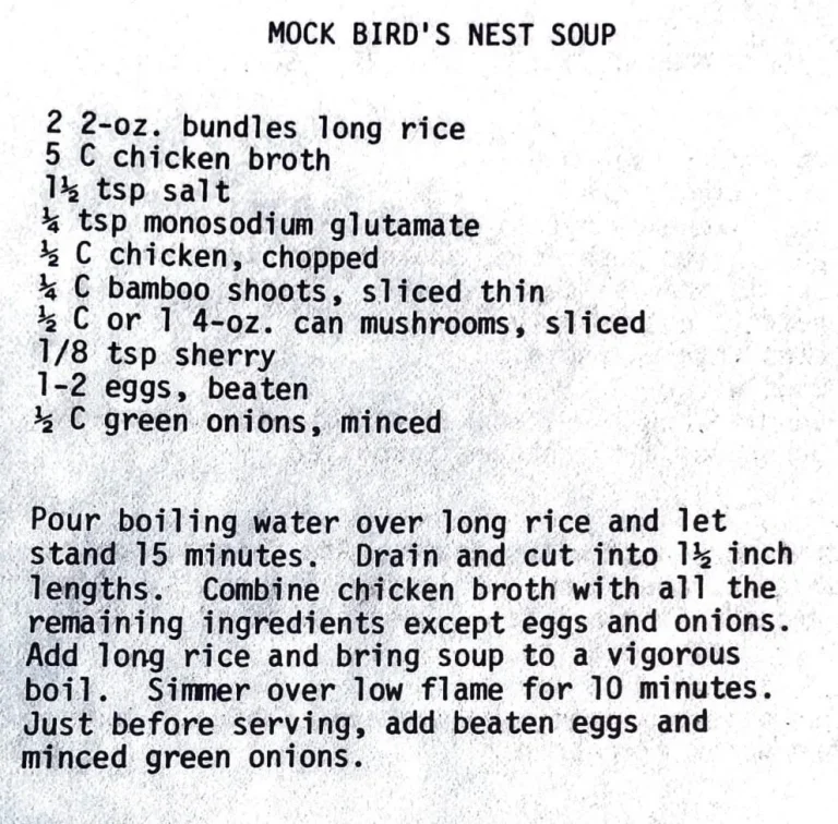 Mock Bird’s Nest Soup
