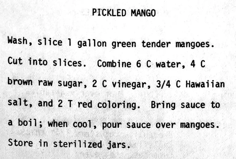 Pickled Mango