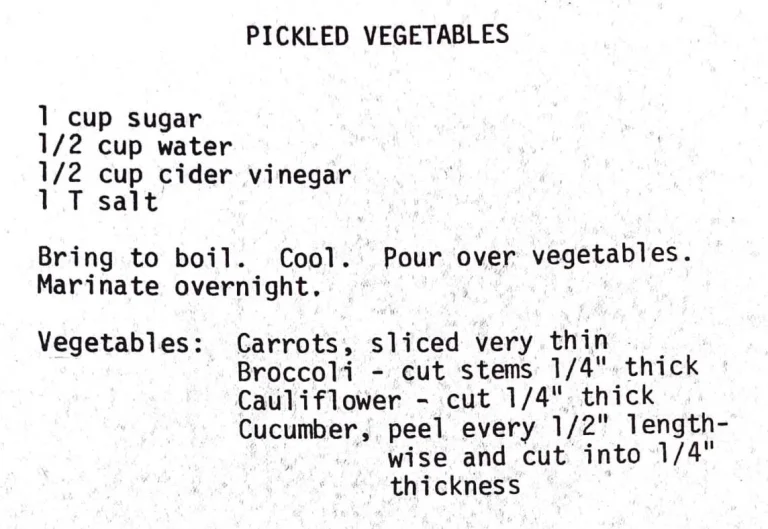 Pickled Vegetables