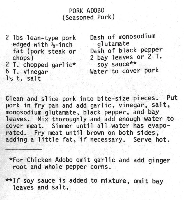 Pork Adobo (Seasoned Pork)