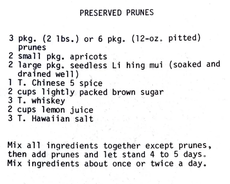 Preserved Prunes