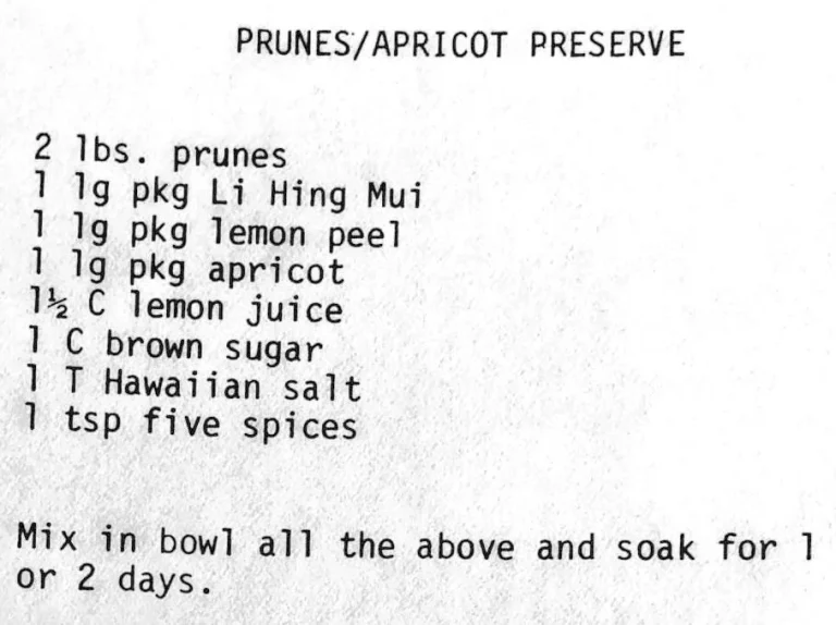 Prunes/Apricot Preserve