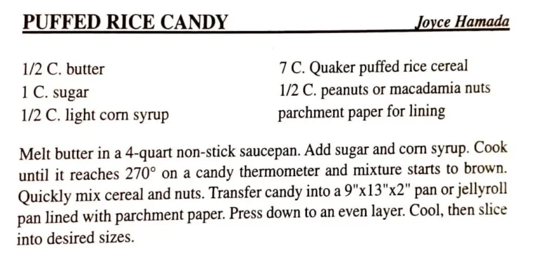 Puffed Rice Candy
