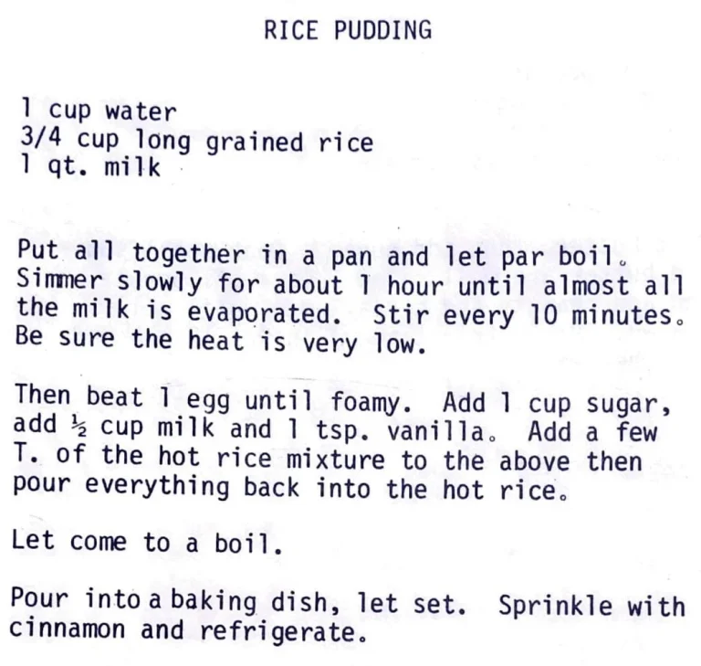 Rice Pudding