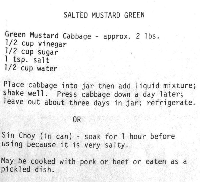 Salted Mustard Green