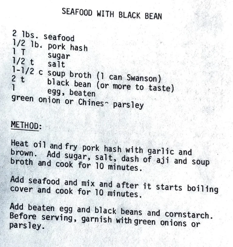 Seafood with Black Bean