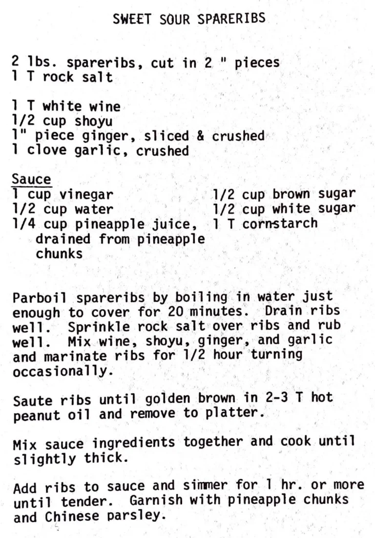 Sweet Sour Spareribs