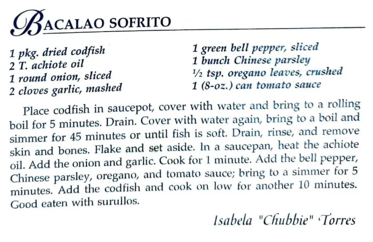 Bacalao Sofrito