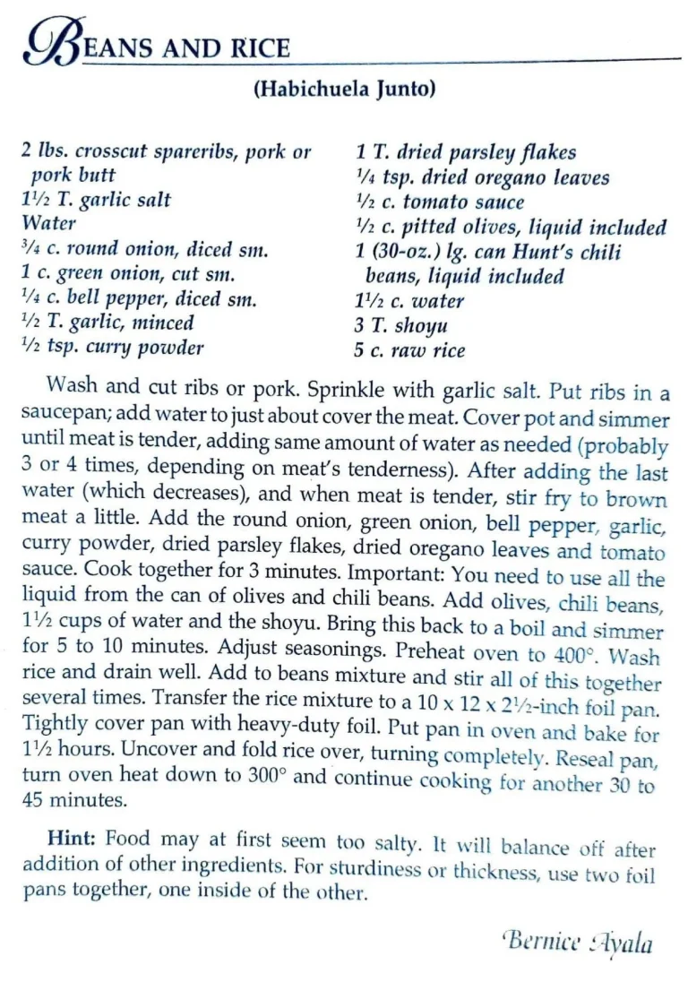 Beans and Rice (Habichuela Junto)