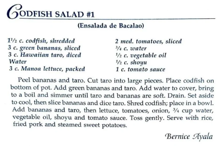 Codfish Salad #1 (Ensalada de Bacalao)