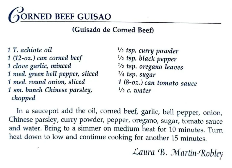 Corned Beef Guisao (Guisado de Corned Beef)