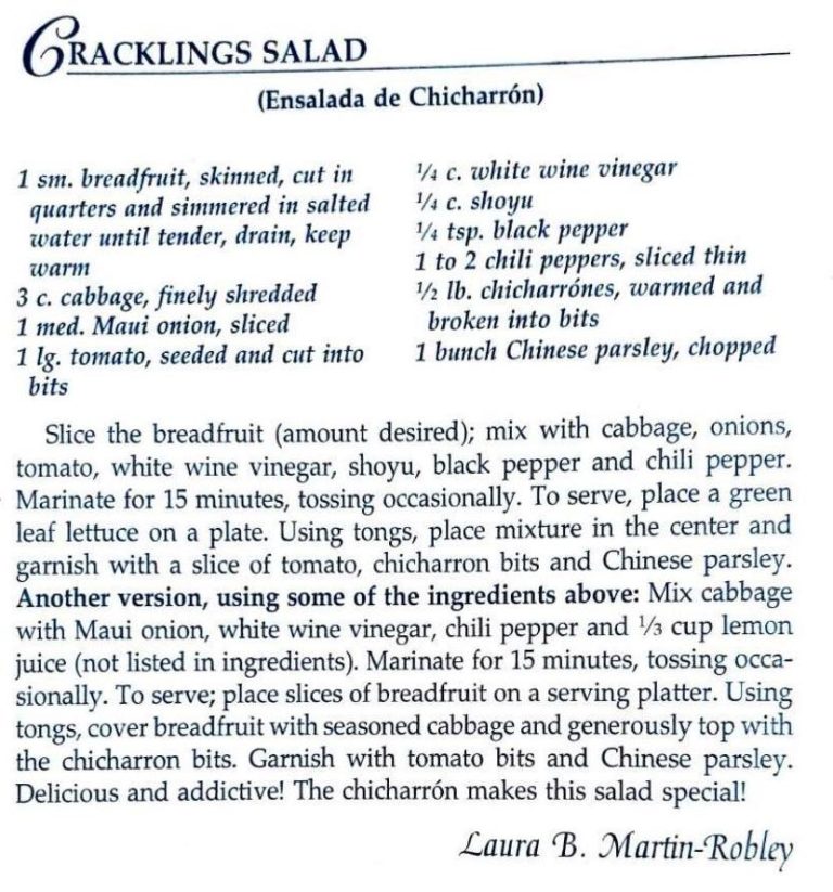 Cracklings Salad (Ensalada de Chicharron)