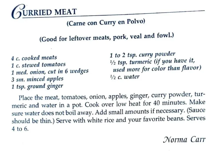 Curried Meat (Carne de Curry en Polvo)