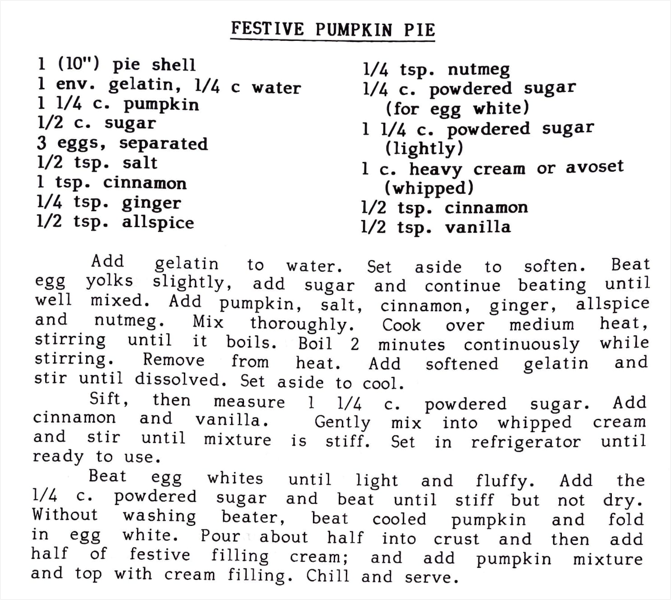 Festive Pumpkin Pie