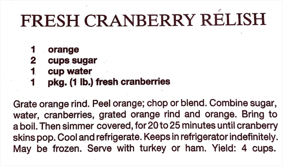 Fresh Cranberry Relish